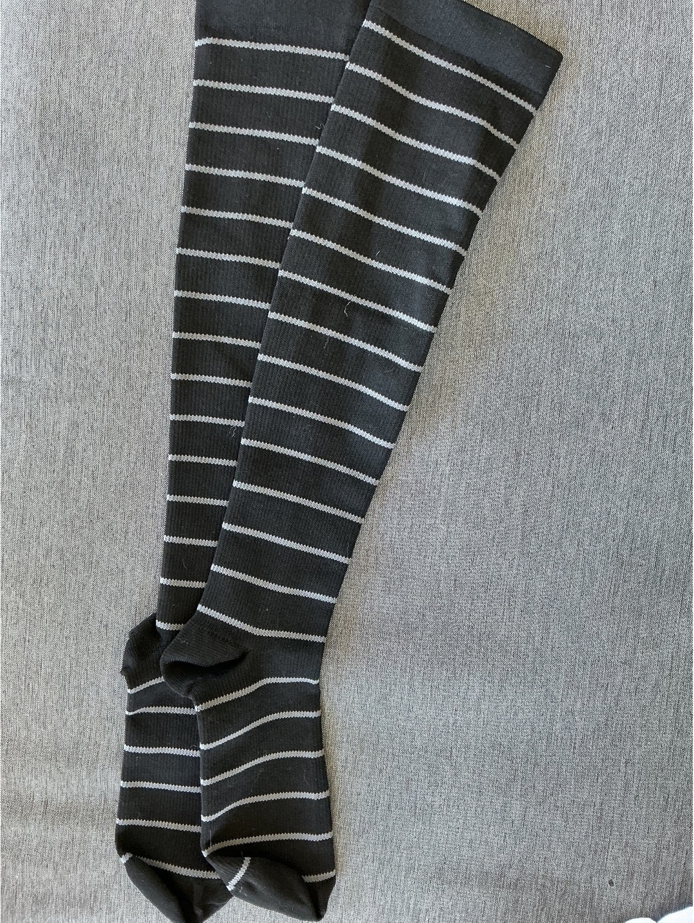Compression socks Black and White Striped